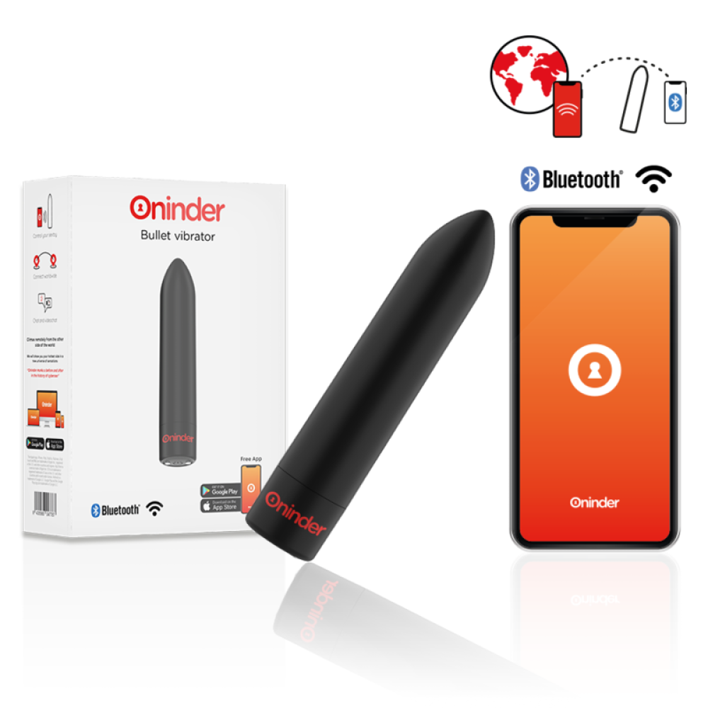 Powerful Bullet Vibrator with App Oninder Berlin Black