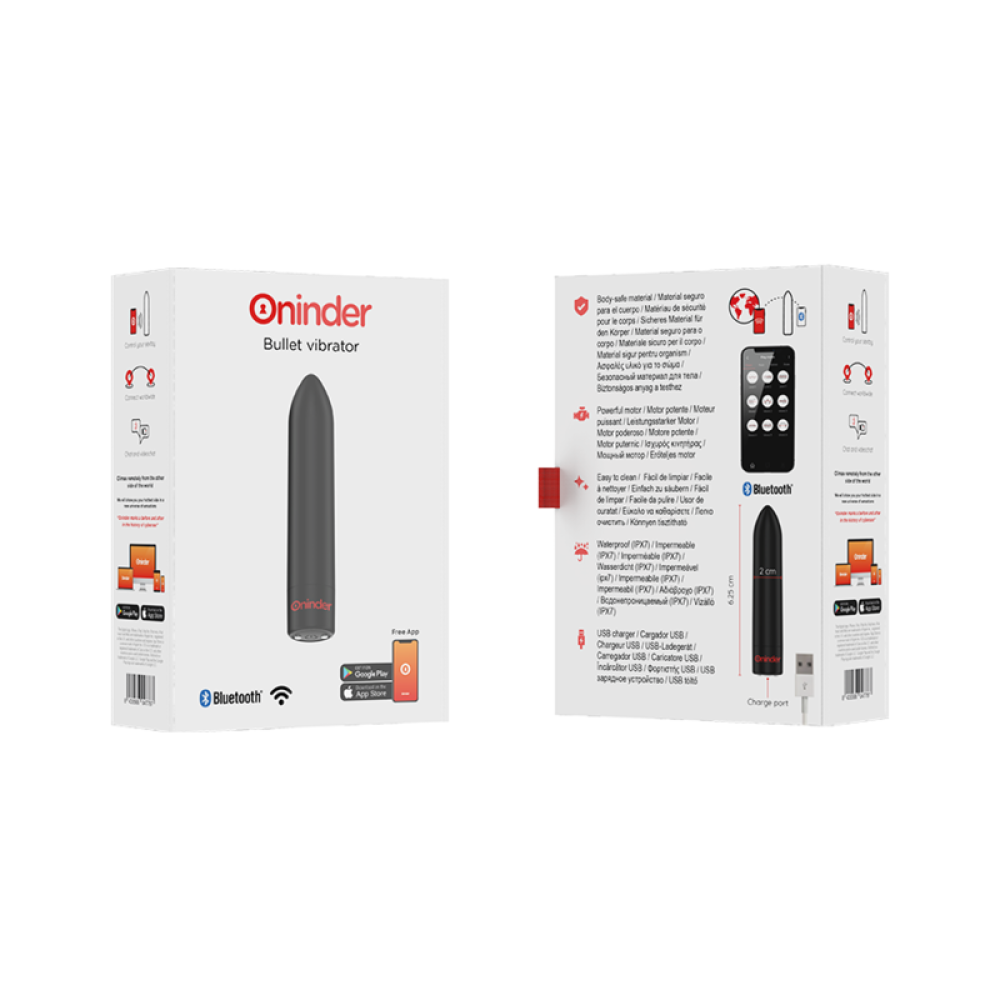 Powerful Bullet Vibrator with App Oninder Berlin Black