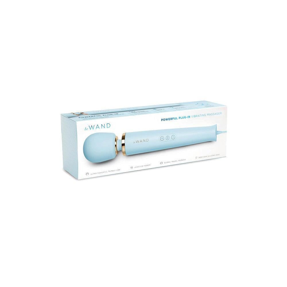 Powerful massager Le Wand Plug In for contact blue