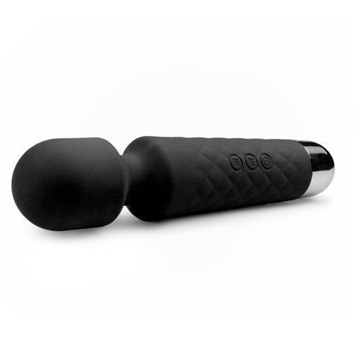 Rechargeable Silicone Mini Wand Massager Black