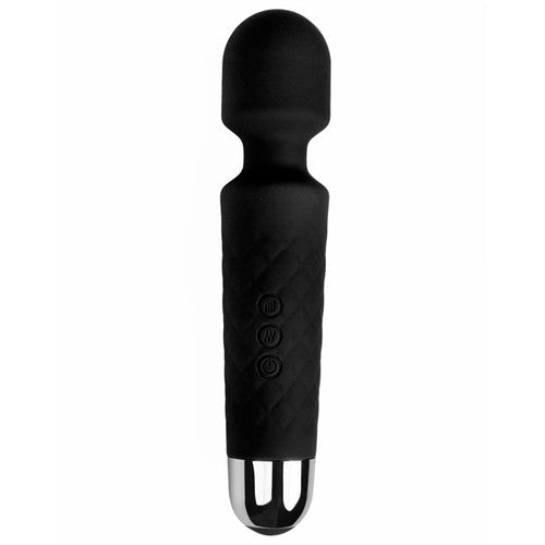 Rechargeable Silicone Mini Wand Massager Black