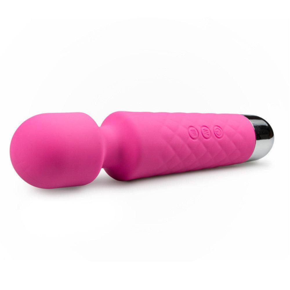 Rechargeable Silicone Mini Wand Massager Pink