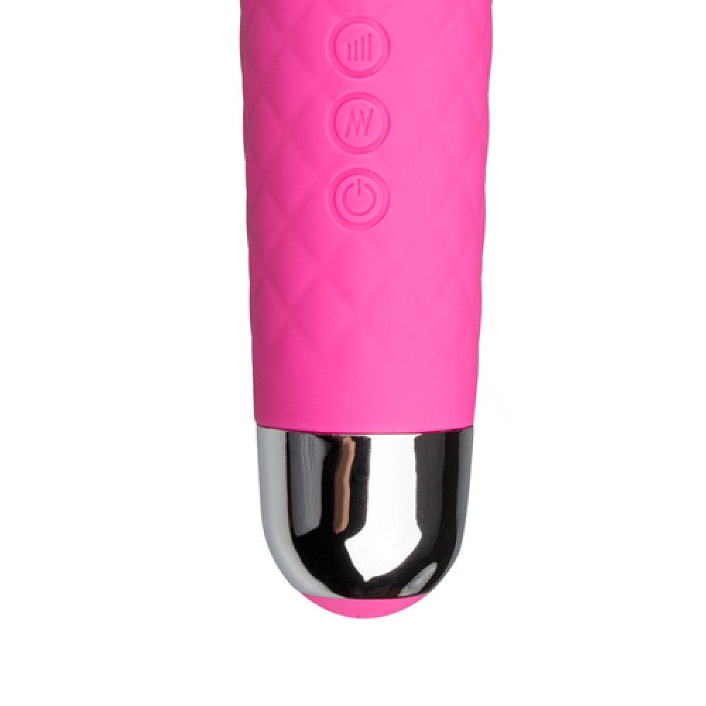 Rechargeable Silicone Mini Wand Massager Pink