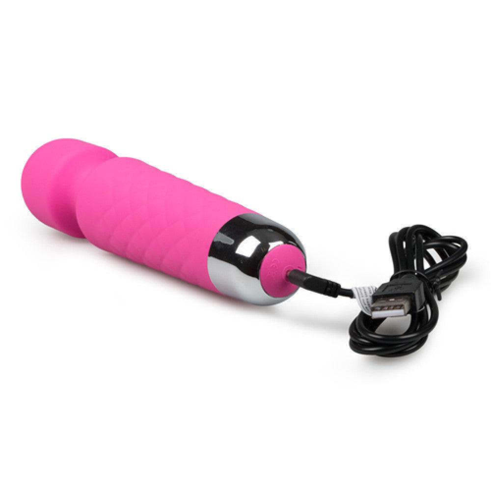 Rechargeable Silicone Mini Wand Massager Pink