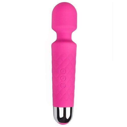Rechargeable Silicone Mini Wand Massager Pink