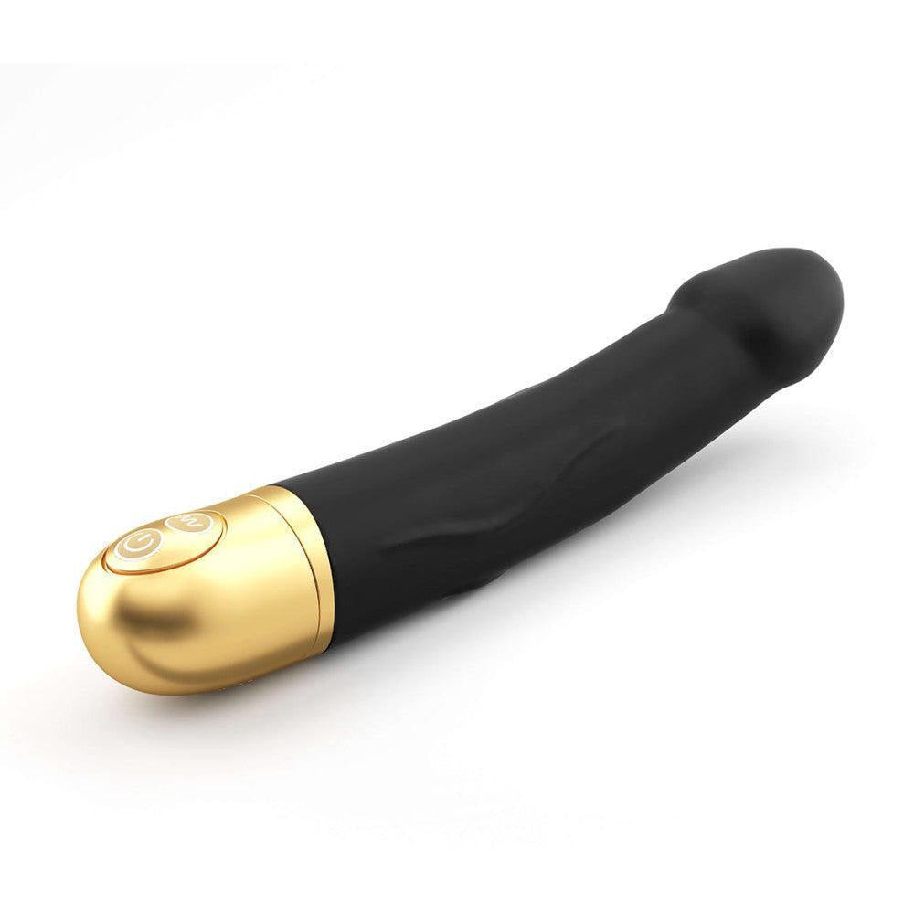 Powerful rechargeable G-spot silicone vibrator Real Vibration M black