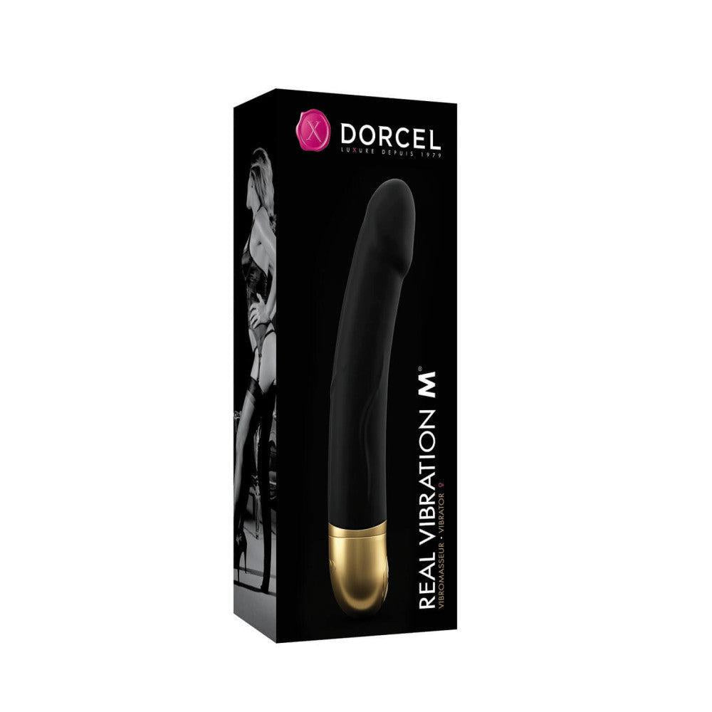 Powerful rechargeable G-spot silicone vibrator Real Vibration M black