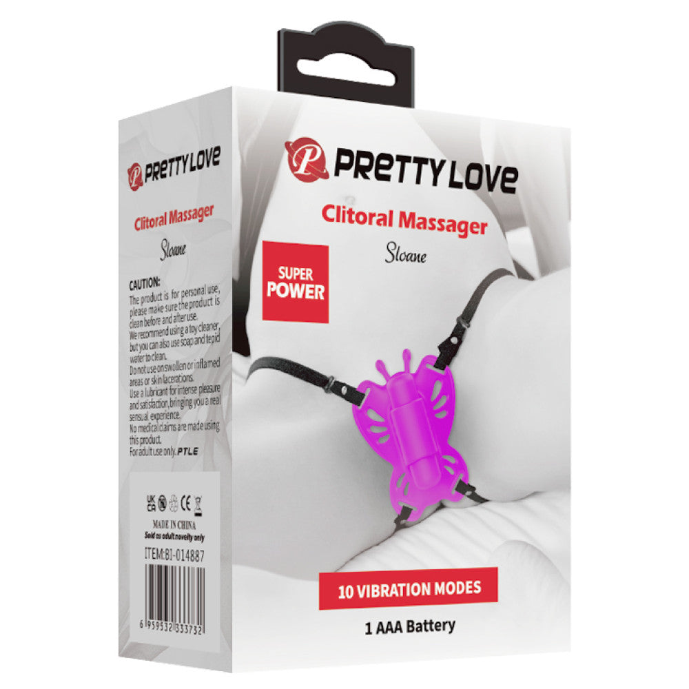 Pretty Love Sloane Butterfly Vibrating Clitoris Stimulator