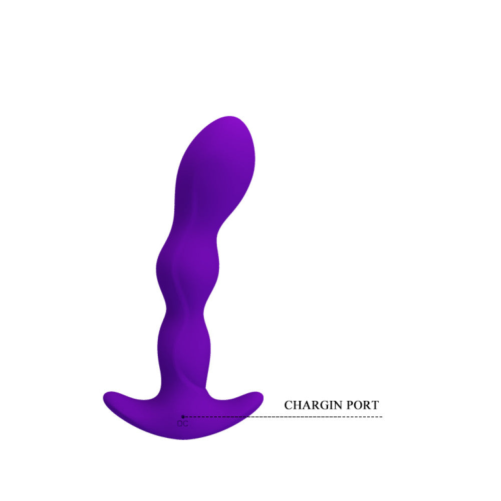 Pretty Love Yale Rechargeable Vibrating Silicone Anal Stimulator Purple