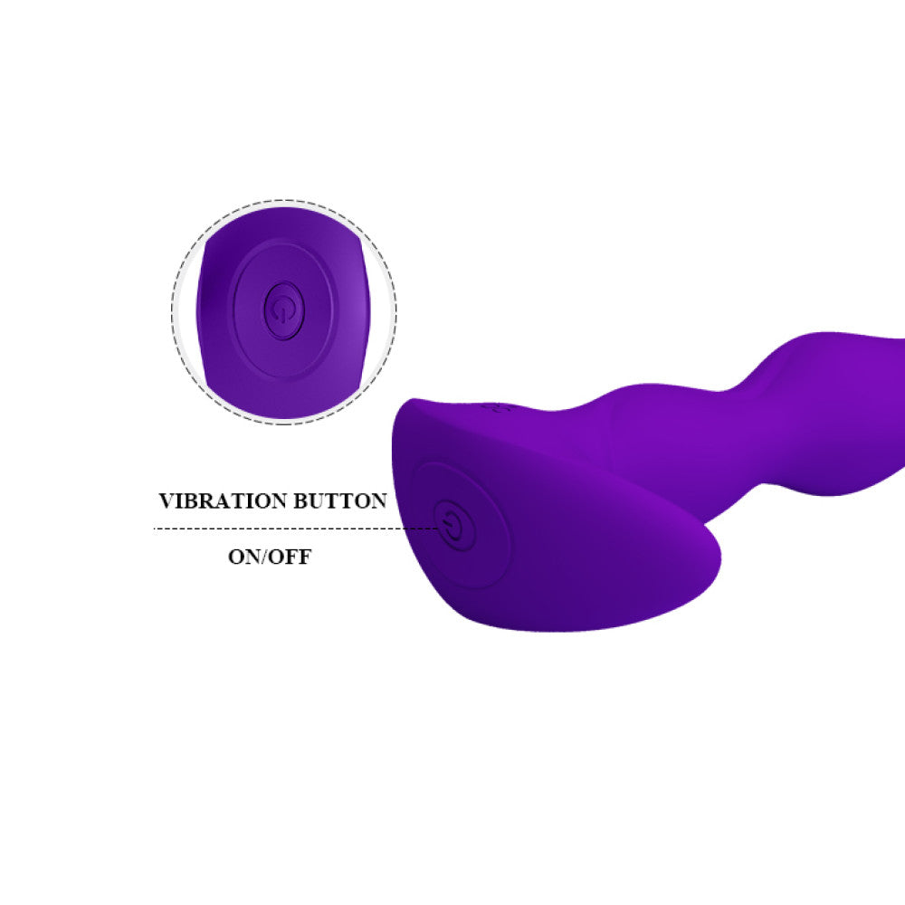 Pretty Love Yale Rechargeable Vibrating Silicone Anal Stimulator Purple