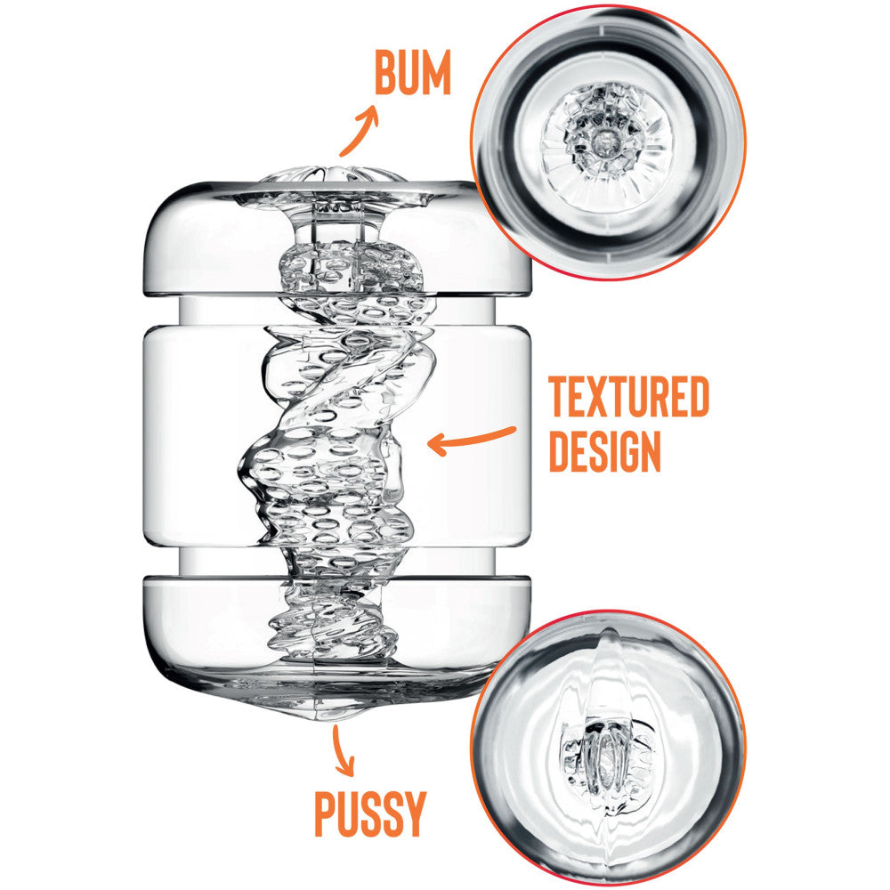 Private Crystal Clear Pussy & Bum Two-Sided Masturbator