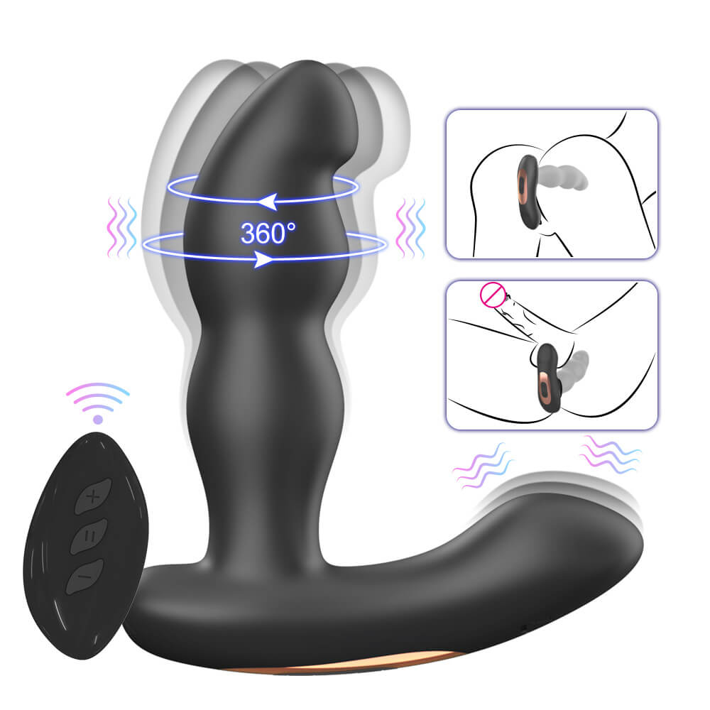 Prostate Stimulator with Rotation & Remote Hiross