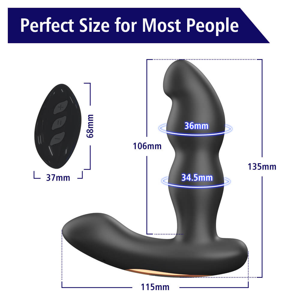 Prostate Stimulator with Rotation & Remote Hiross