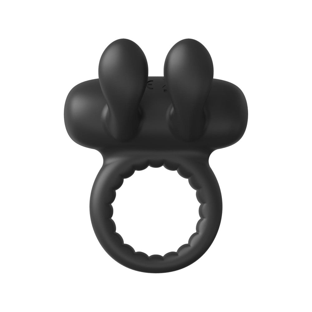 Rabbit Ramrod Rechargeable Silicone Cock Ring with Clitoris Stimulator