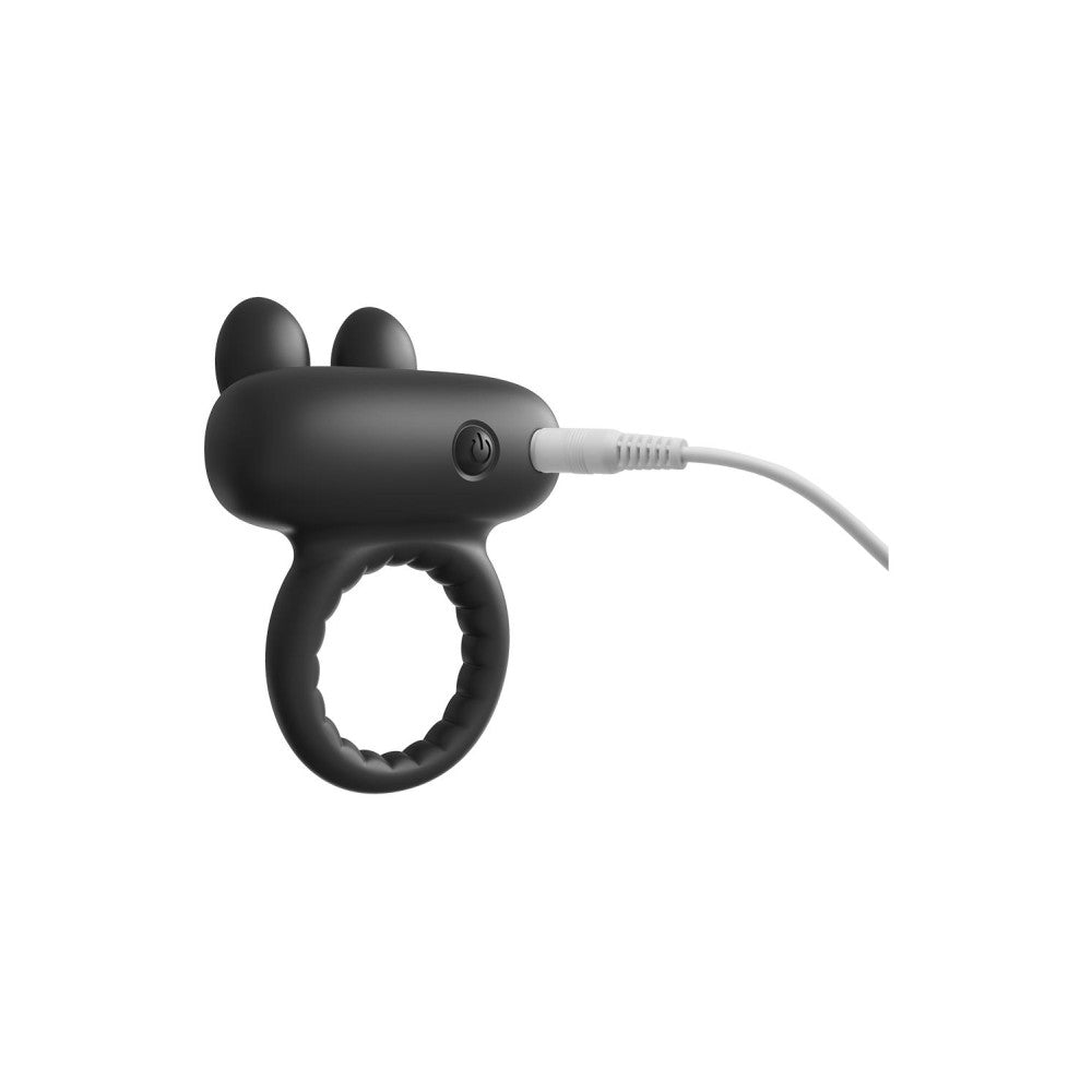 Rabbit Ramrod Rechargeable Silicone Cock Ring with Clitoris Stimulator