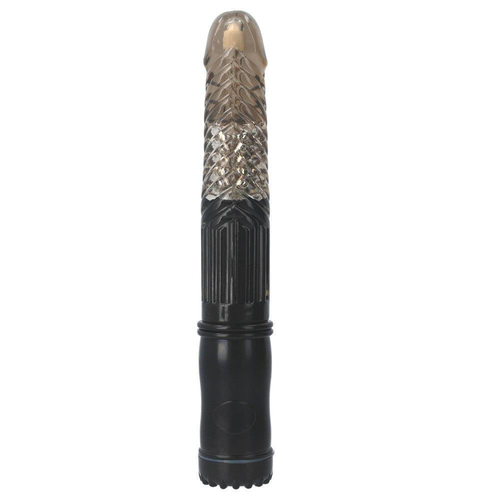 Rabbit Vibrator with Rotating End and Pearls GC Black