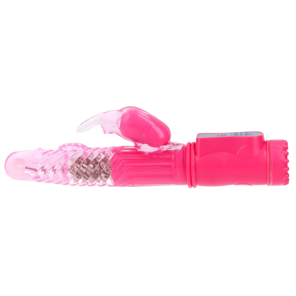 Rabbit Vibrator with Rotating End and Pearls GC Pink