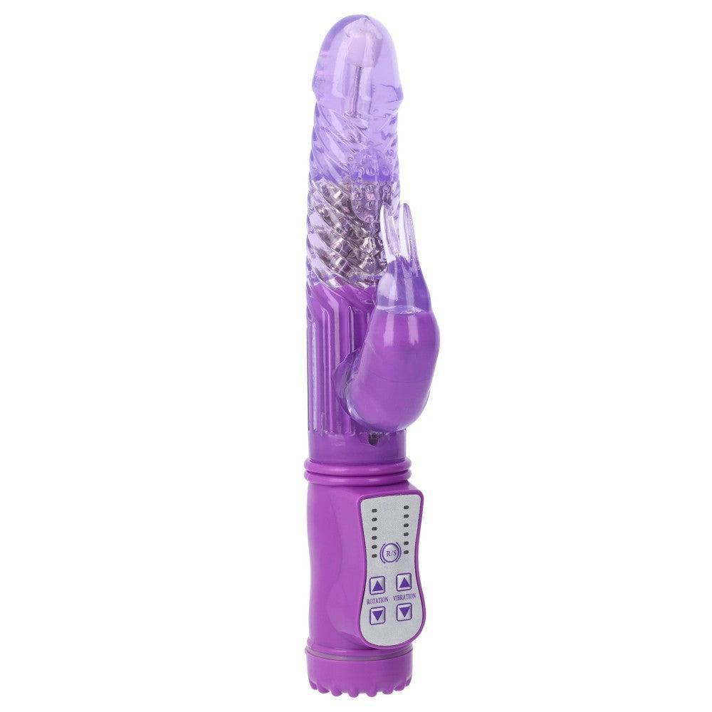 Rabbit Vibrator with Rotating End and Pearls GC Purple