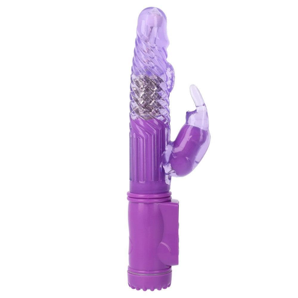 Rabbit Vibrator with Rotating End and Pearls GC Purple