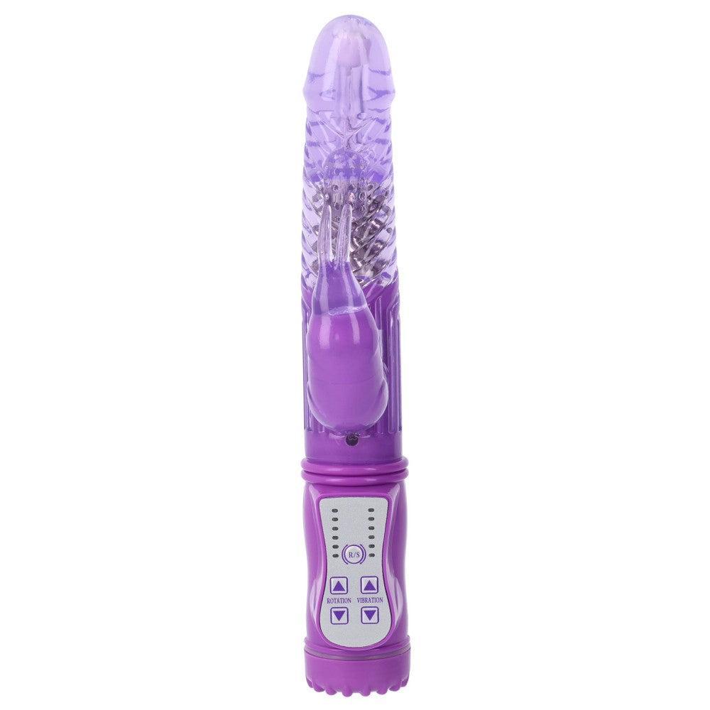 Rabbit Vibrator with Rotating End and Pearls GC Purple