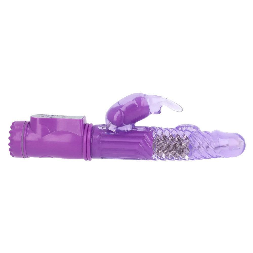Rabbit Vibrator with Rotating End and Pearls GC Purple