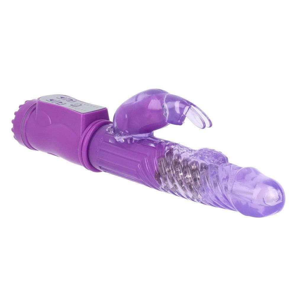 Rabbit Vibrator with Rotating End and Pearls GC Purple