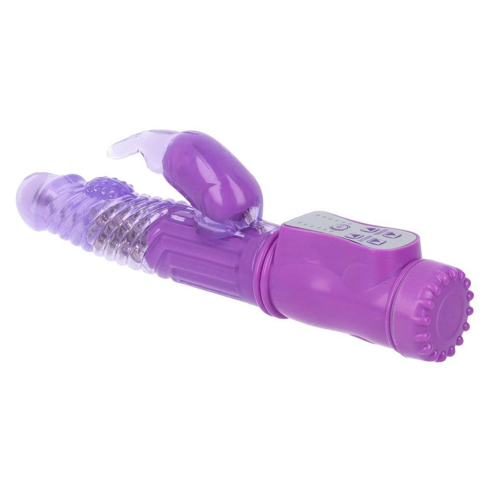 Rabbit Vibrator with Rotating End and Pearls GC Purple