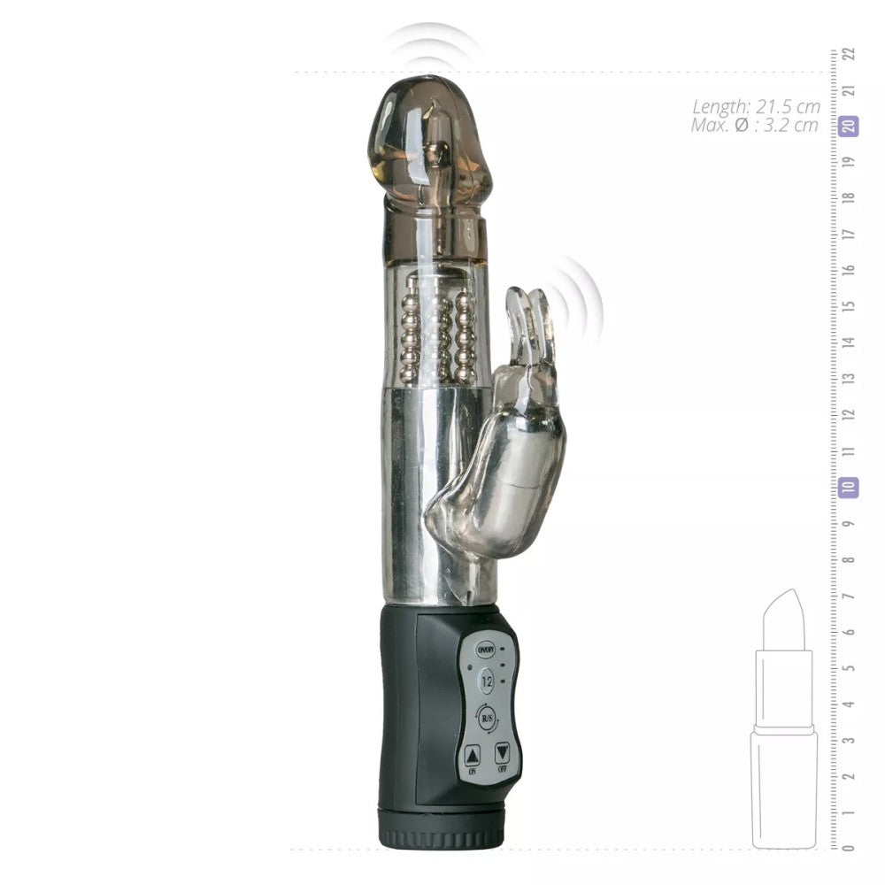 Rabbit Vibrator with Rotating Head & Pearls