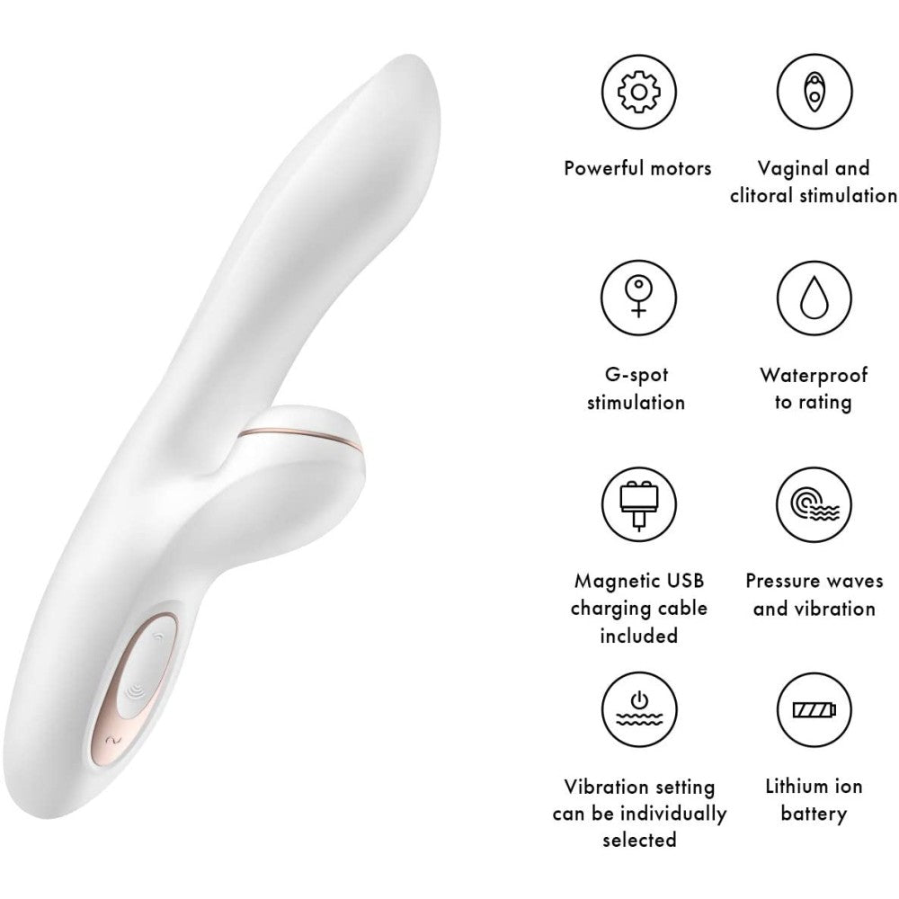 Rabbit vibrator with contactless clitoral stimulator Satisfyer Pro G-Spot