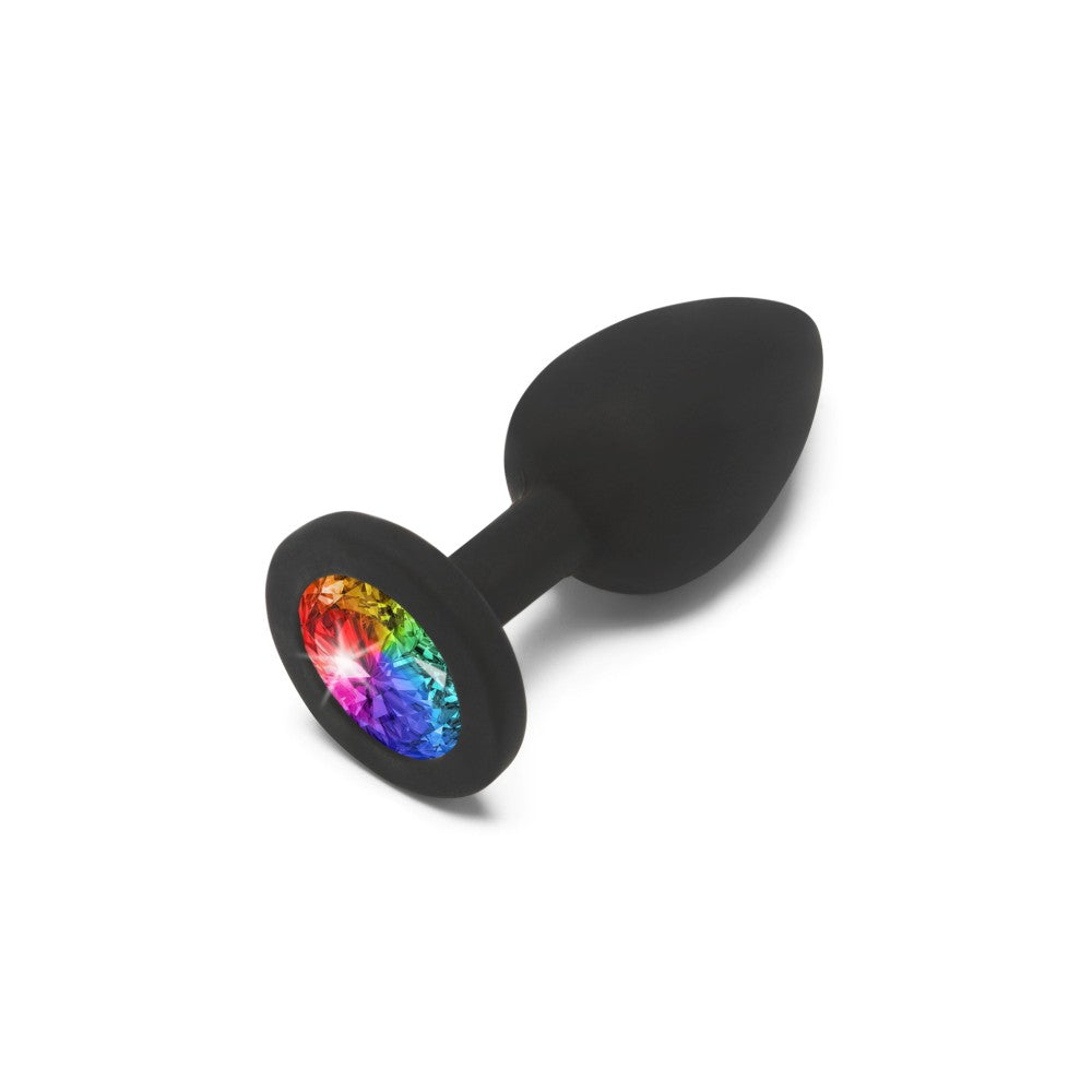 Rainbow Booty Jewel S Crystal Silicone Butt Plug
