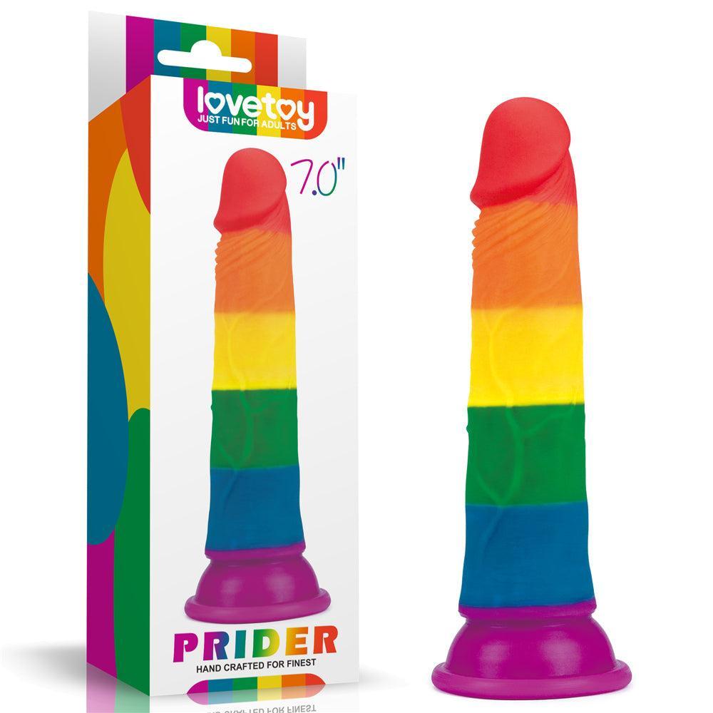 Rainbow Pride Realistic Dildo 7"