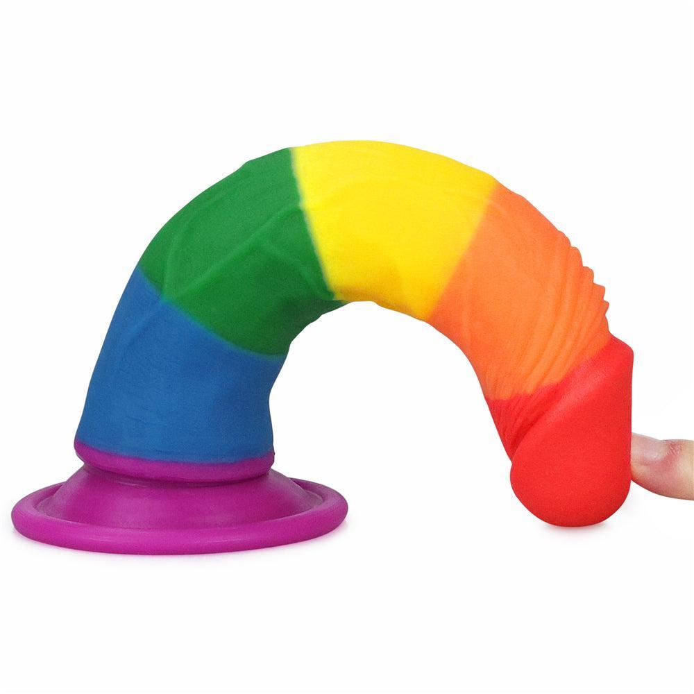 Rainbow Pride Realistic Dildo 7"