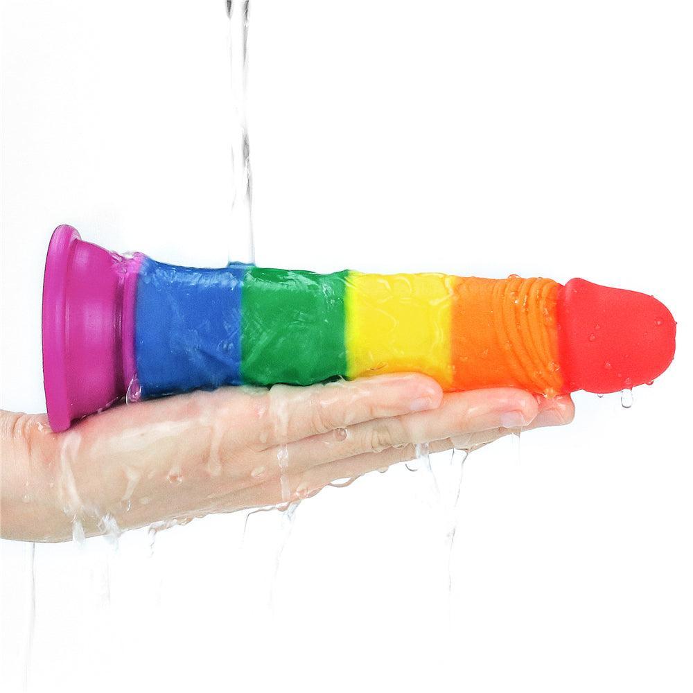 Rainbow Pride Realistic Dildo 7"