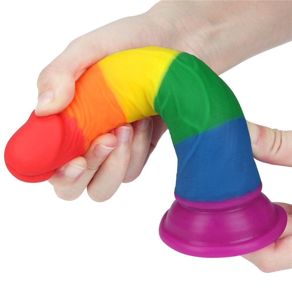 Rainbow Pride Realistic Dildo 7"