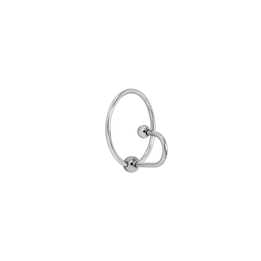 Locked End Torc Steel Penis Glans Ring 1.4"