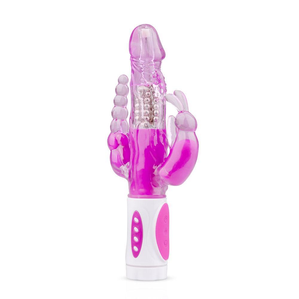 Raving Rabbit Triple Pleasure Gyrating Vibrator Purple