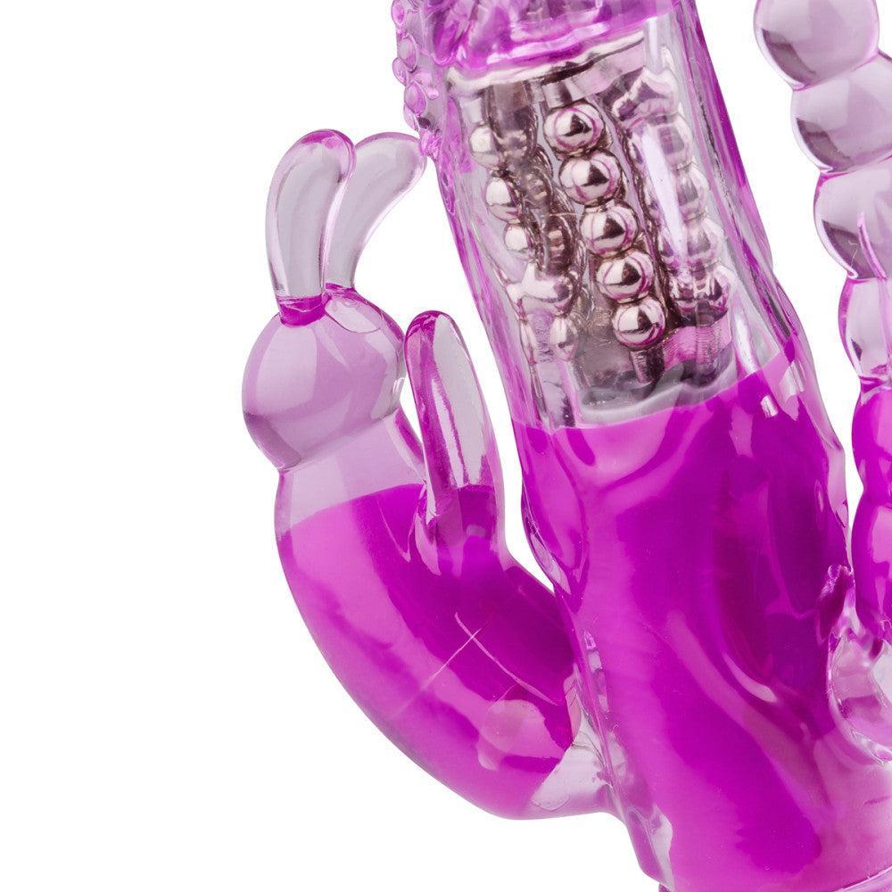 Raving Rabbit Triple Pleasure Gyrating Vibrator Purple