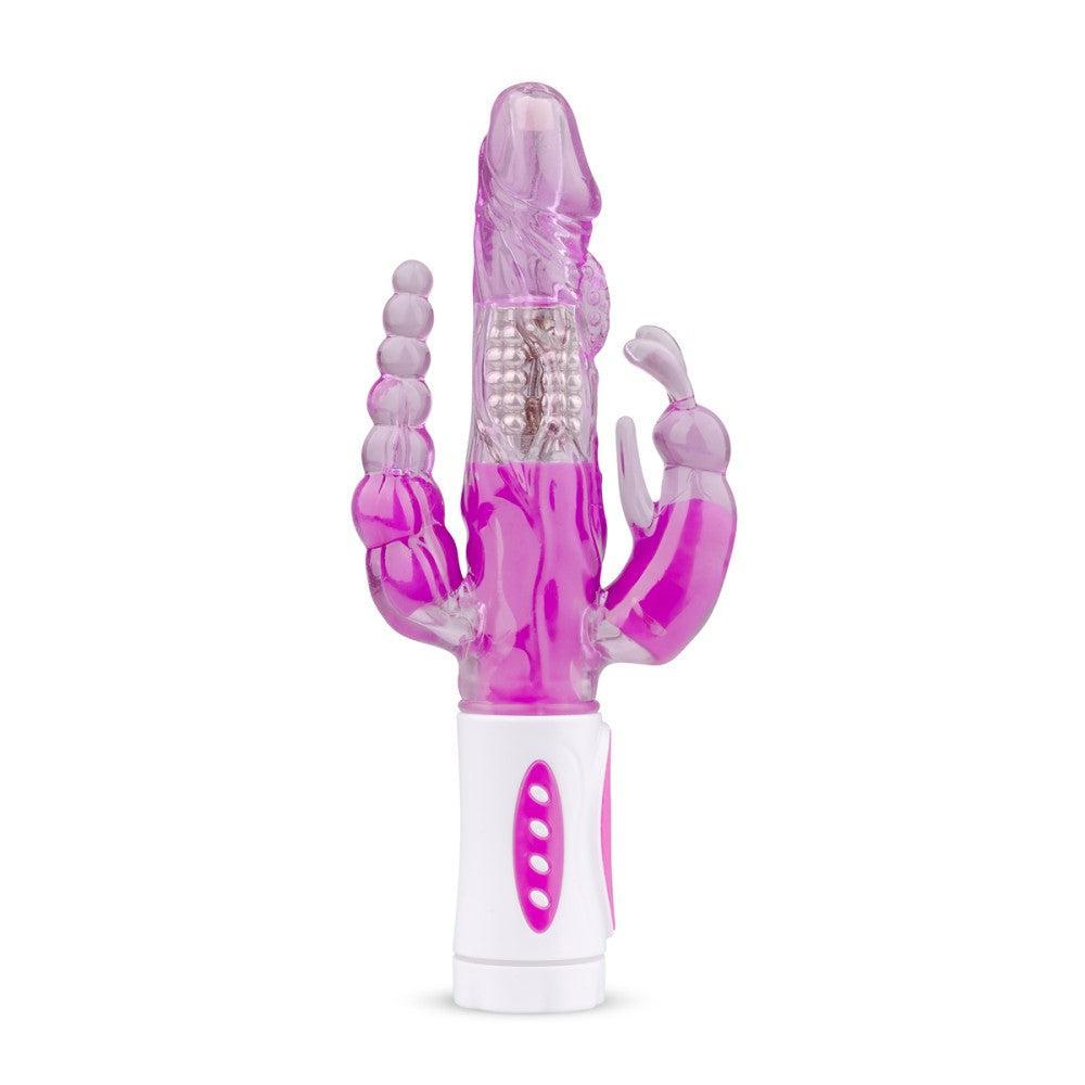 Raving Rabbit Triple Pleasure Gyrating Vibrator Purple
