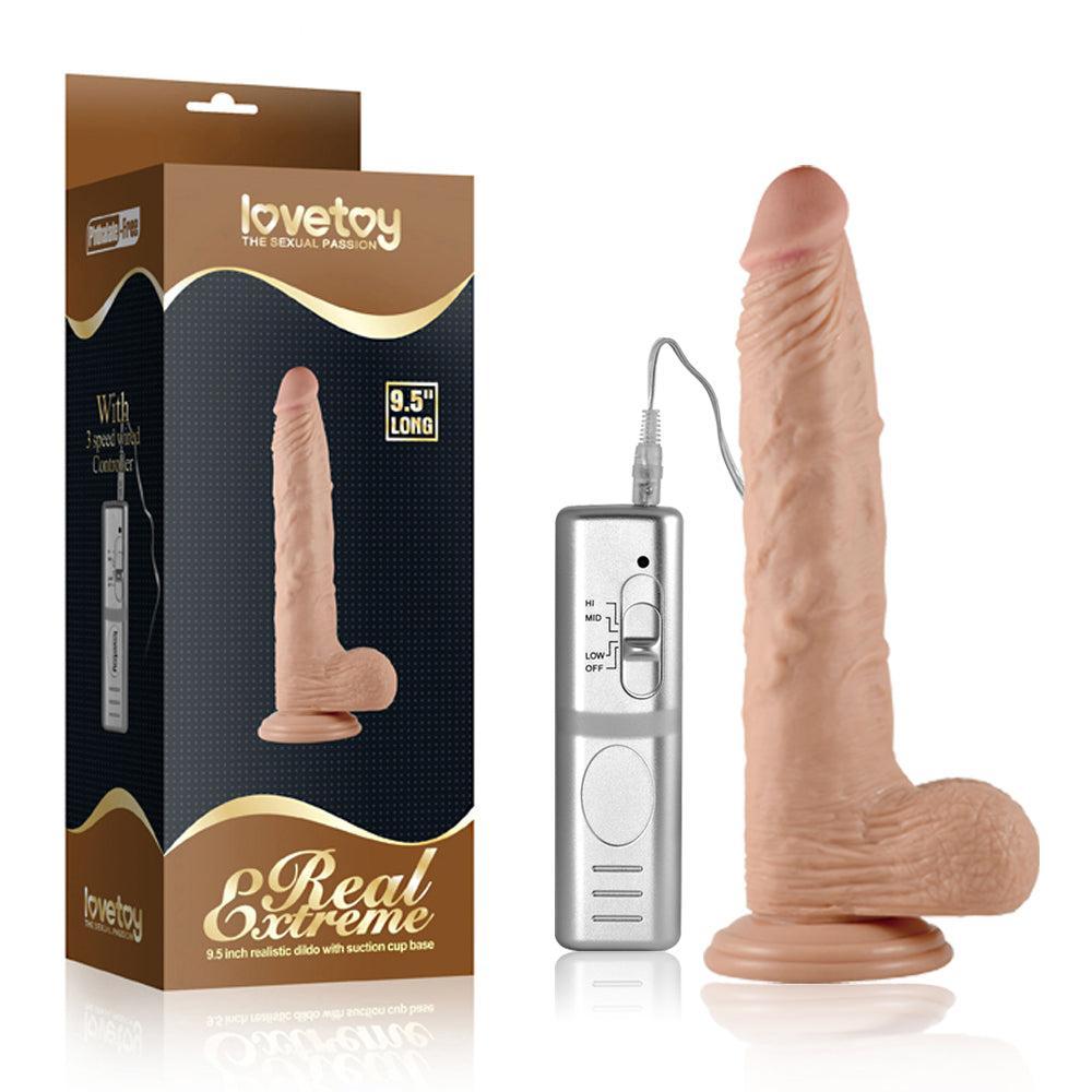 Real Extreme Realistic Vibrating Dildo 9.5"
