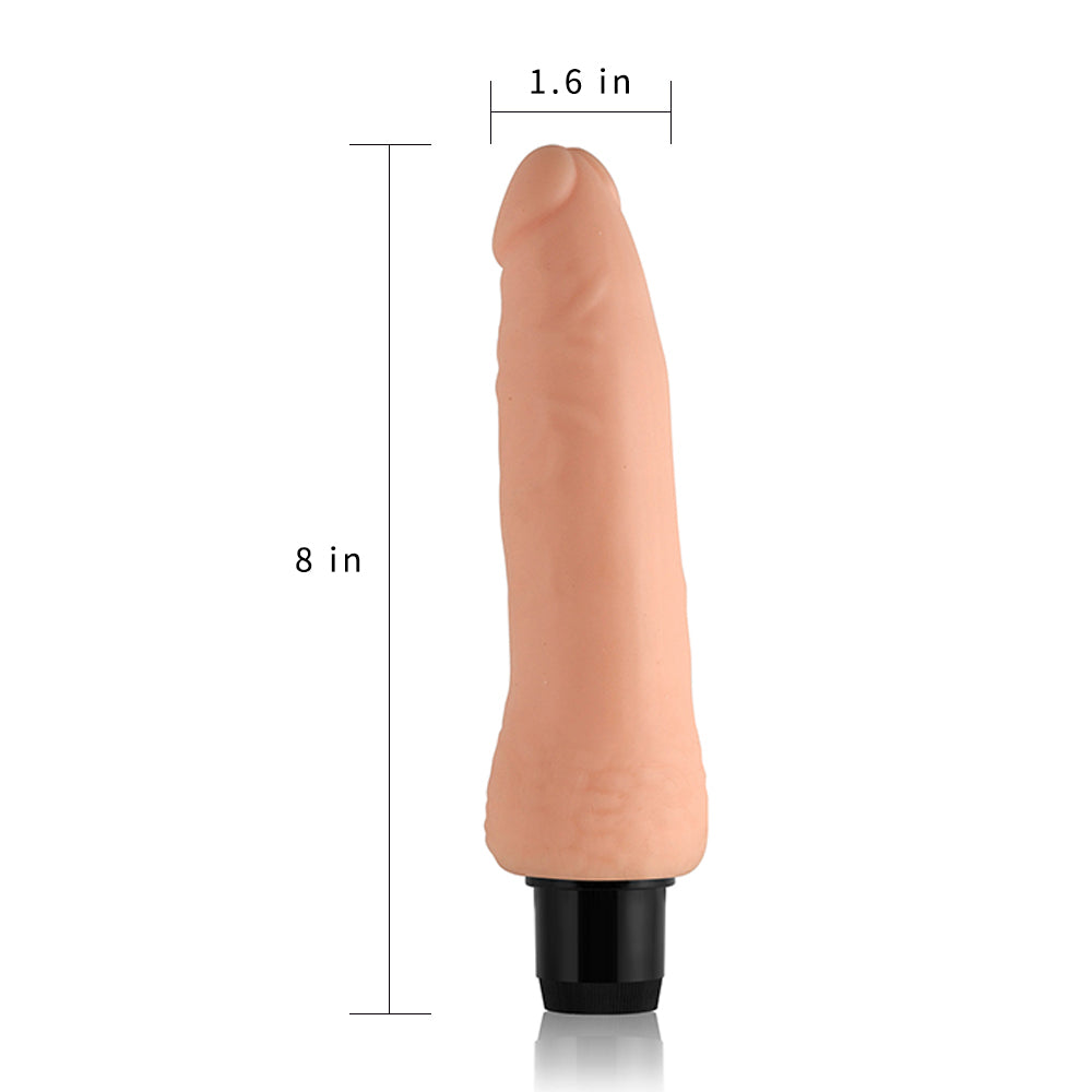 Real Feel Realistic Cyberskin Vibrator 8"