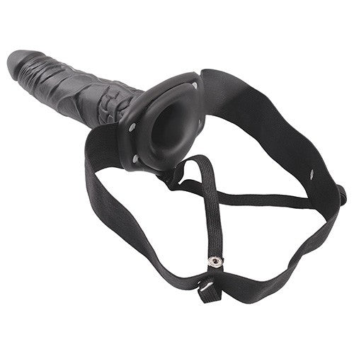 Real Rapture Air Feeling 8" Hole Unisex Penis Belt Black