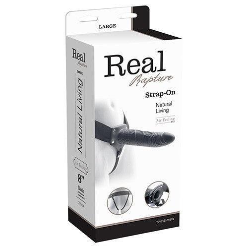 Real Rapture Air Feeling 8" Hole Unisex Penis Belt Black