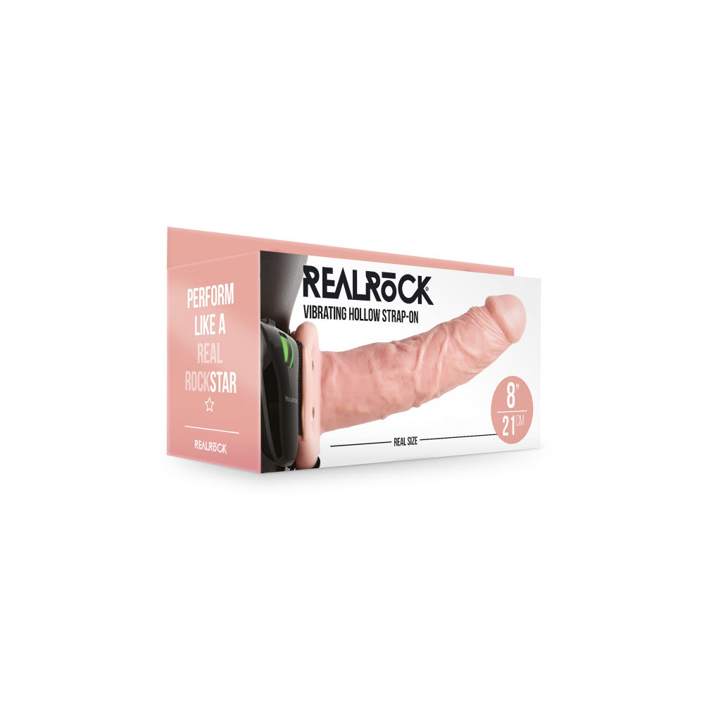 Real Rock 8" Adjustable Strap-On Vibrating Dildo