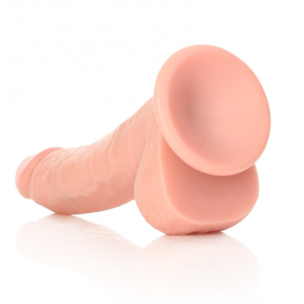 Real Rock Curved 8" Realistic Testicle Dildo