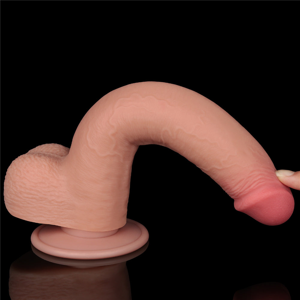 Realistic Dildo Sliding-Skin Dong 9"