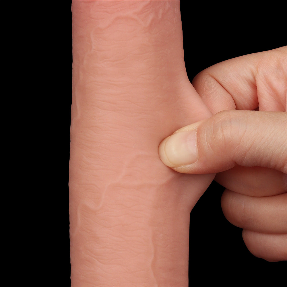 Realistic Dildo Sliding-Skin Dong 9"