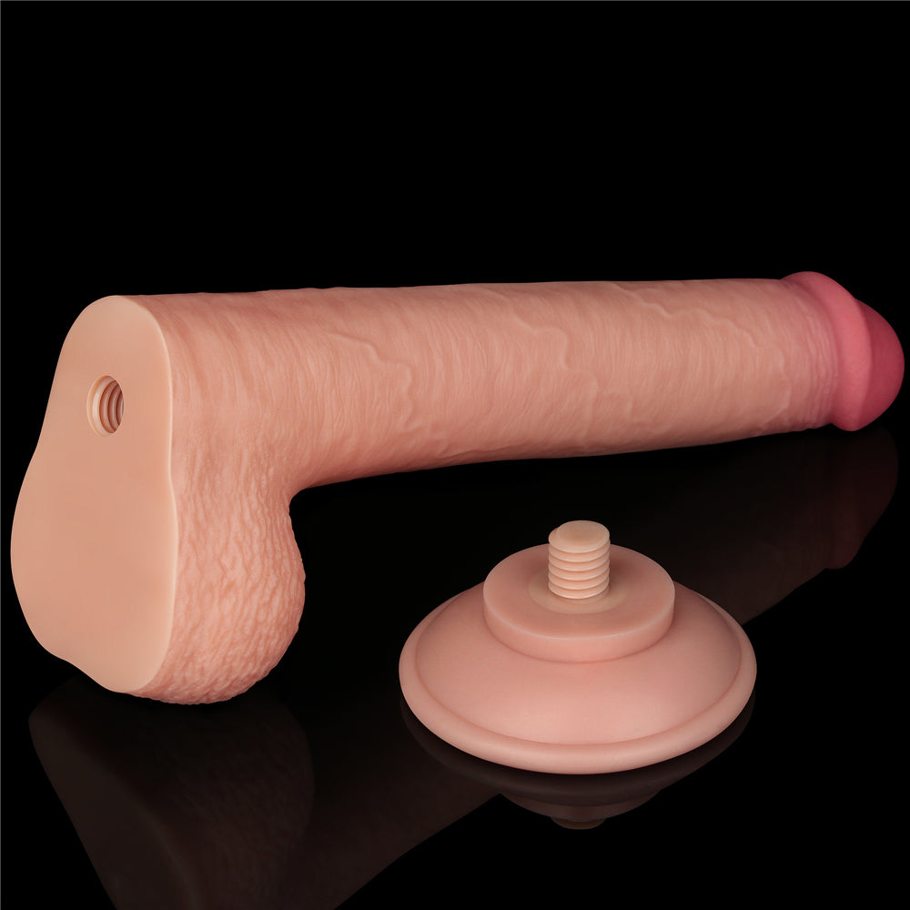 Realistic Dildo Sliding-Skin Dong 9"