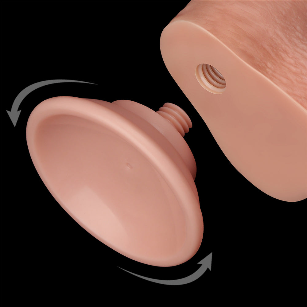Realistic Dildo Sliding-Skin Dong 9"