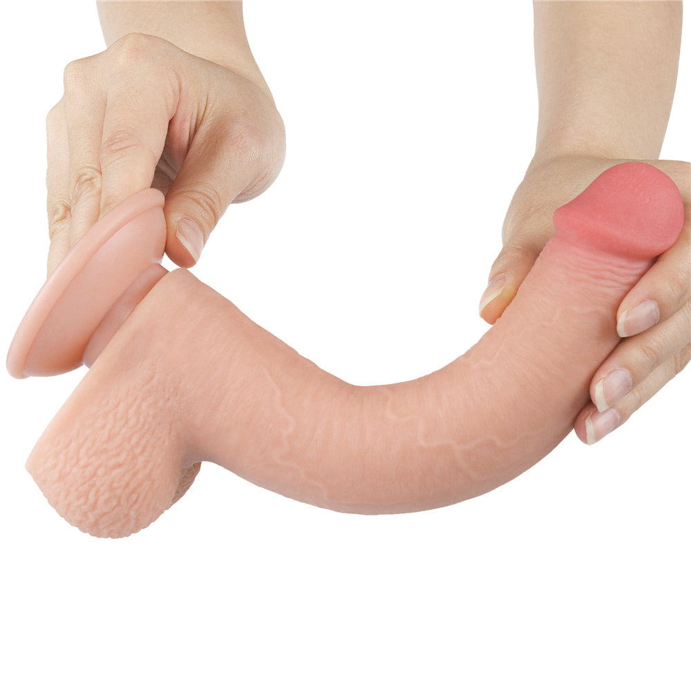 Realistic Dildo Sliding-Skin Dong 9"