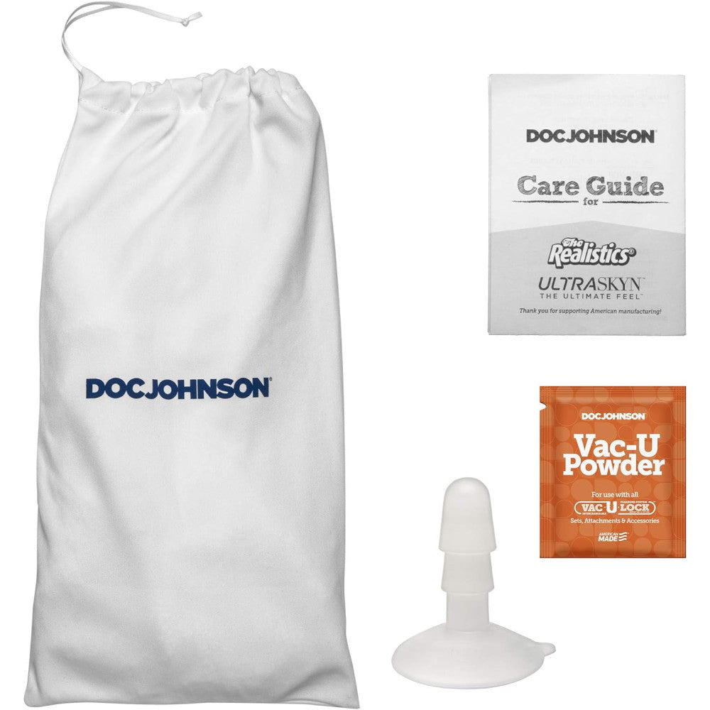 Realistic Double Layer Dildo with Vac-U-Lock attachment Doc Johnson Owen Gray